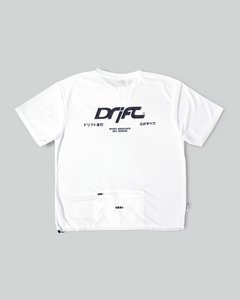 White Mesh Drawcord Tee